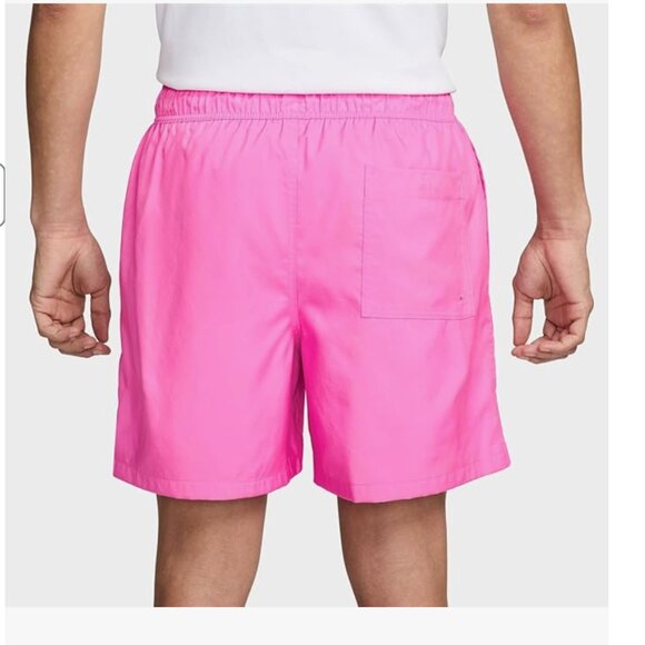 Nike Club Men's Woven Flow Shorts Pink/White - Picture 2 of 3
